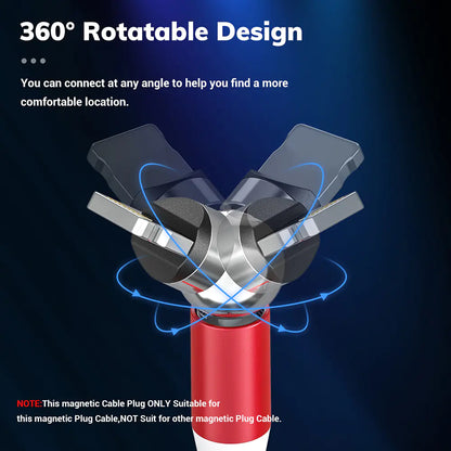 360° Magnetic Charging Cable for iPhone and Android