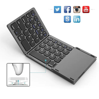 Mini Wireless Bluetooth Folding Keyboard
