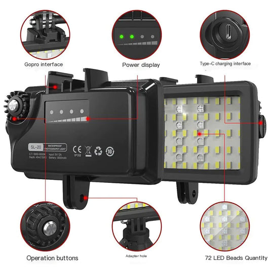 Waterproof LED Photography Light