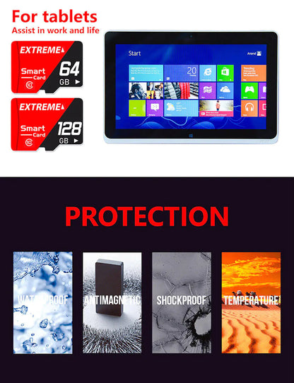 High Speed Memory for Micro SD Card 32GB | 64GB | 128GB | 256GB