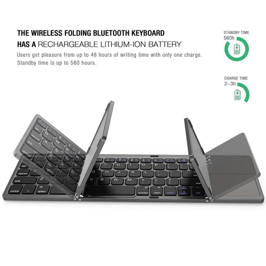 Mini Wireless Bluetooth Folding Keyboard